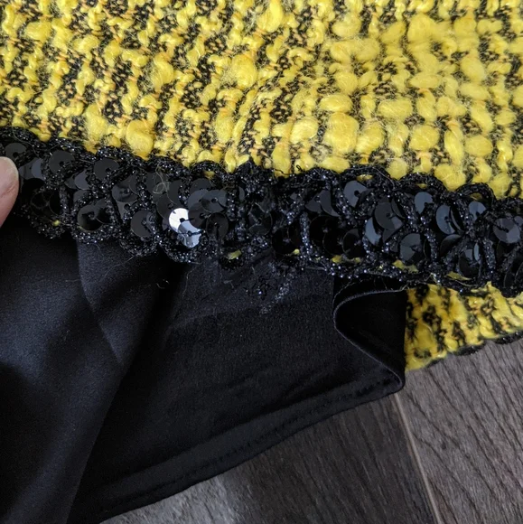 Alice + Olivia Sunshine Yellow Wool Mini Skirt - Picture 5 of 7